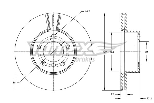 TOMEX Brakes Bremsscheibe